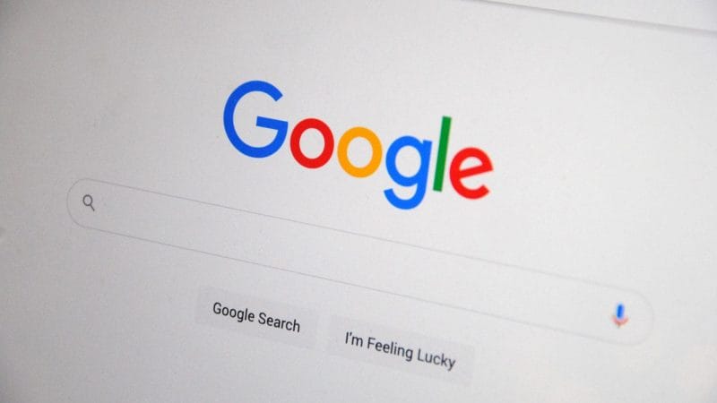 Image of the Google search page.